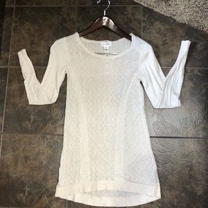Cream long sleeve shirt